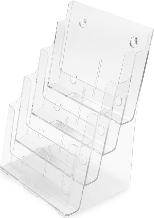 Image du produit Deflecto Porte-brochures, DIN A4 vertical, 4 compartiments, transparent (A4)