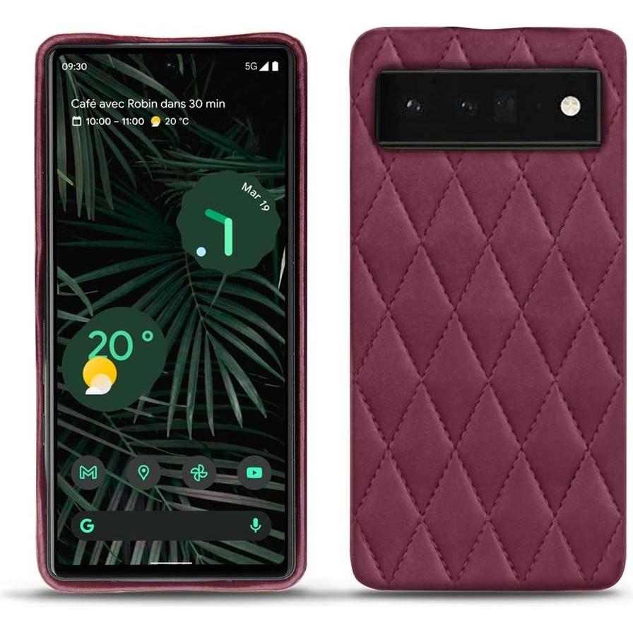 Noreve Lederschutzhülle (Google Pixel 6 Pro), Smartphone Hülle, Violett