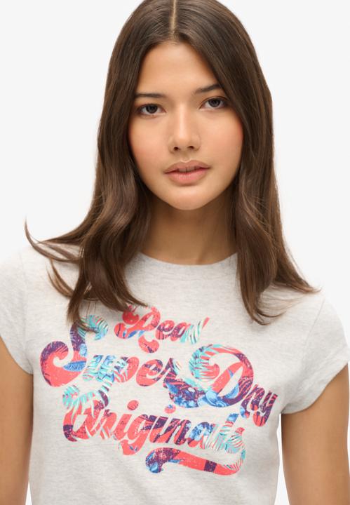 Actual product image Superdry Floral Scripted Cap Slv Tee (40)