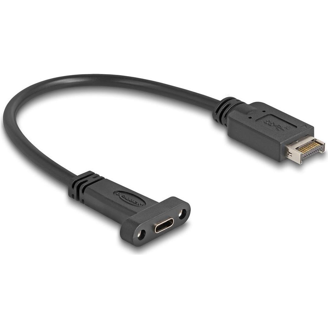 Delock USB 10 Gbps Kabel USB Typ-E Key A 20 Pin Stecker zu U (0.25 m, USB 3.2 Gen 2), USB Kabel