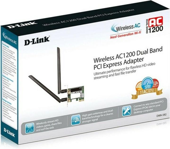 Actual product image D-Link DWA-582: WLAN network adapter PCIe (Mini PCI Express)