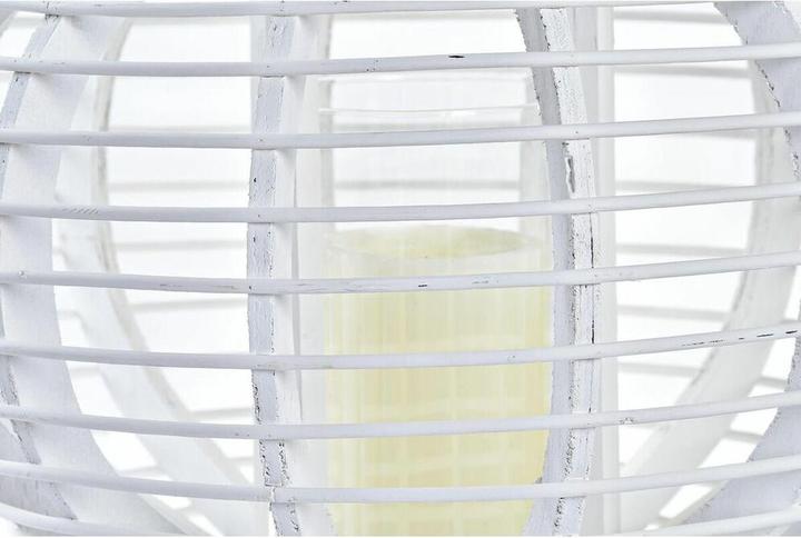 Immagine prodotto DKD Home Decor Laterne Kristall Weiss Bambus Urban (35 x 35 x 29 cm)