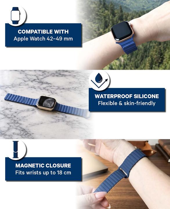 Actual product image Deltalabs Armband zur Apple Watch, magnetisch (Silicone)