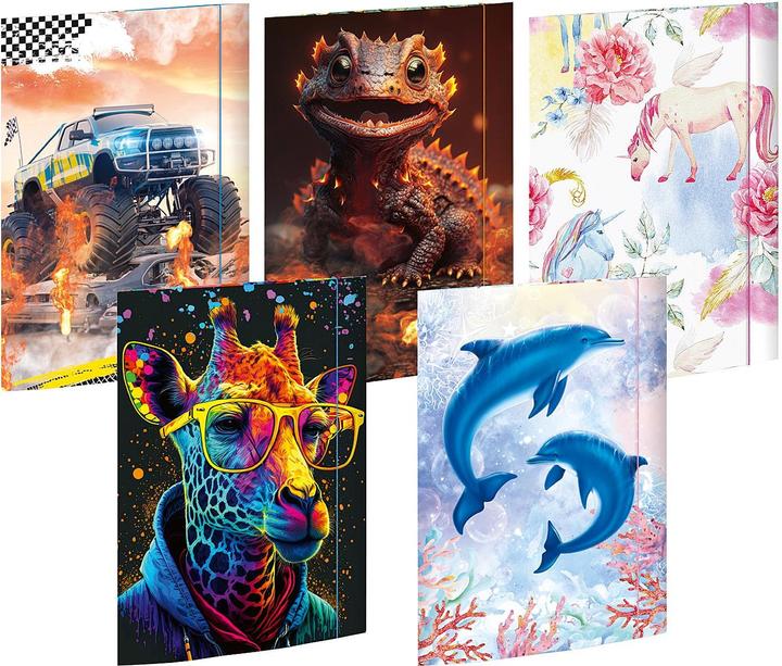 Actual product image Rnk Elasticated folder A3 15ST Trend assorted (A3, 1x)