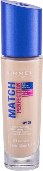 Actual product image Rimmel London Match Perfection SPF20 (103 True Ivory)
