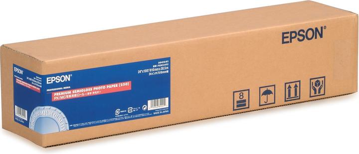 Epson S041641 Premium semigloss Foto Papier inkjet 255g/m2 610mm x 30.5m 1 Rolle 1er-Pack (255 g/m², 3050 cm, 61 cm)