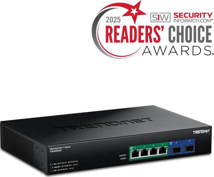 Produktbild Trendnet 6-PORT 2.5G GAN POWER POE++ (6 Ports)