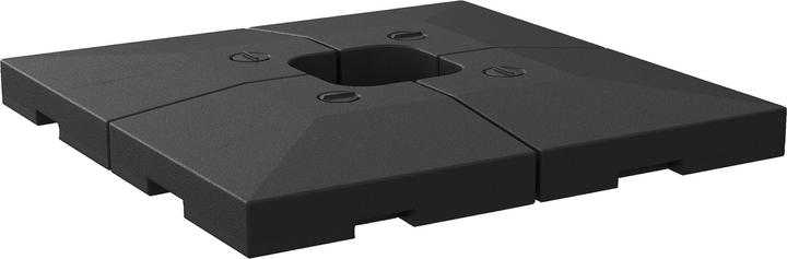 Produktbild Outsunny 4tlg Sonnenschirmständer befüllbar mit Sand Wasser HDPE-Kunststoff Schwarz je 51 x 51 x 12 cm bis zu