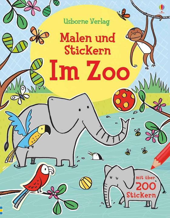 Malen und Stickern: Im Zoo