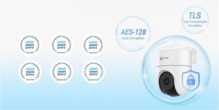 Produktbild EZVIZ Drahtlose Wi-Fi-Kamera H8C, 1080p, DOME PT, F4 mm, gesteuert, IP65 (1920 x 1080 Pixels)