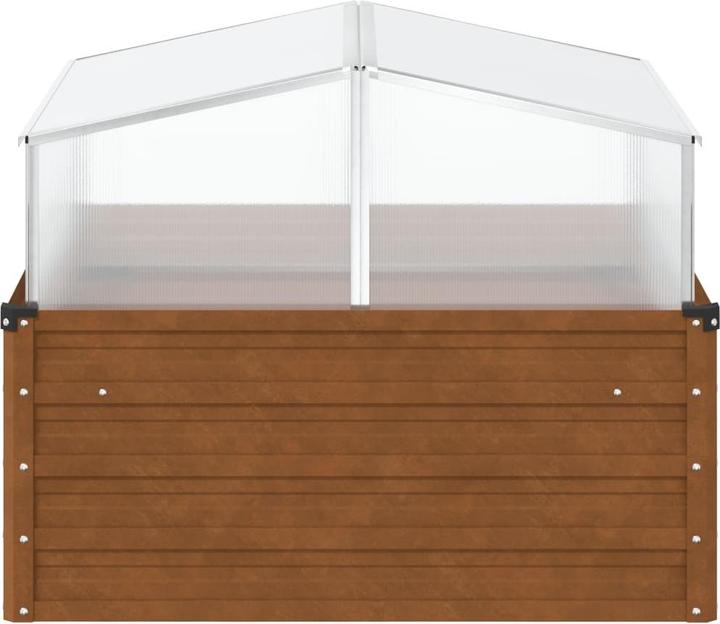 Image du produit vidaXL Hochbeet mit Gewächshausaufsatz Corten