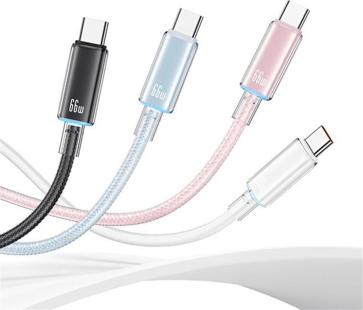 Produktbild Usams Kabel Cloud Series US-SJ658 6A USB-A do USB-C 1,2m biały (1.20 m, USB 3.2 Gen 1, 66 W)