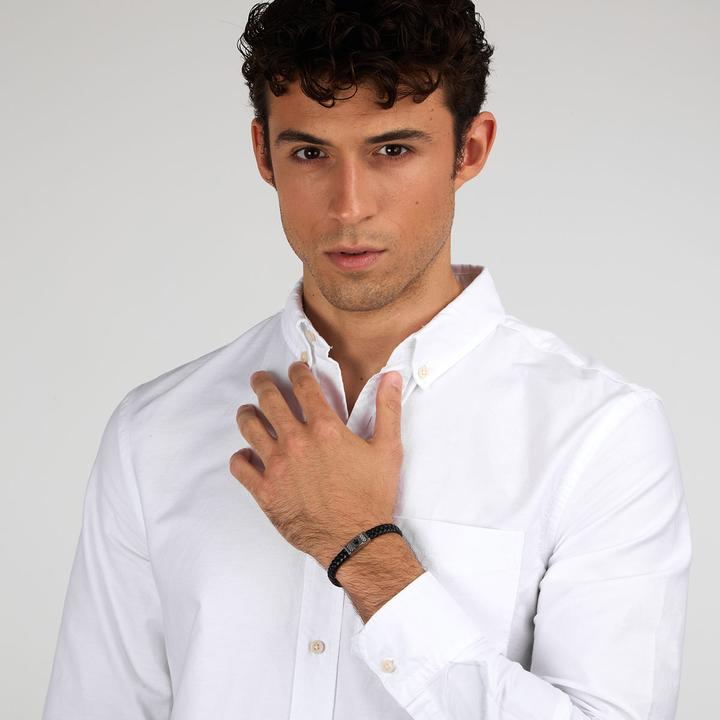 Produktbild Maserati Recycled Leather Armband (20 cm, Edelstahl, Leder)