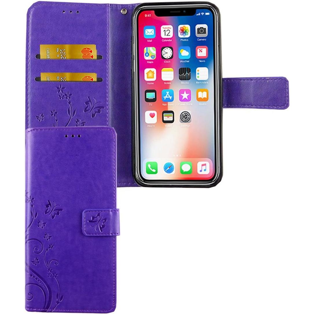 König Design Hülle Handy Schutz für Apple iPhone XS Case Cover Tasche Wallet Etui Handyhülle (Apple iPhone XS), Smartpho...