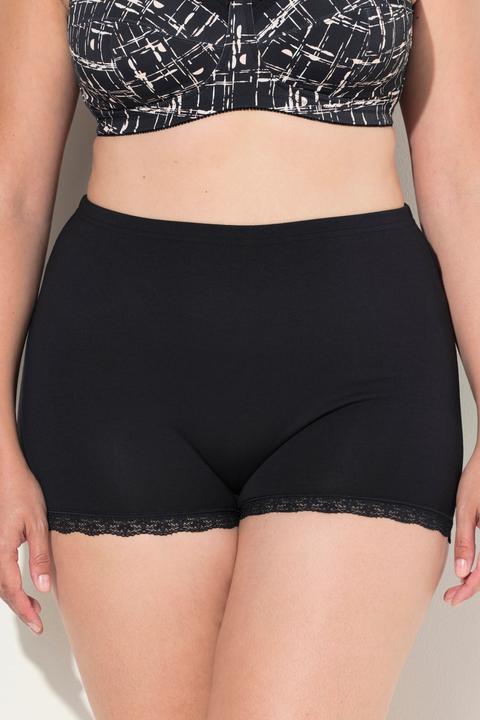 Produktbild Ulla Popken Pantys, 3er-Pack, Ringel/einfarbig, Spitze (54, 56, 3er Pack)