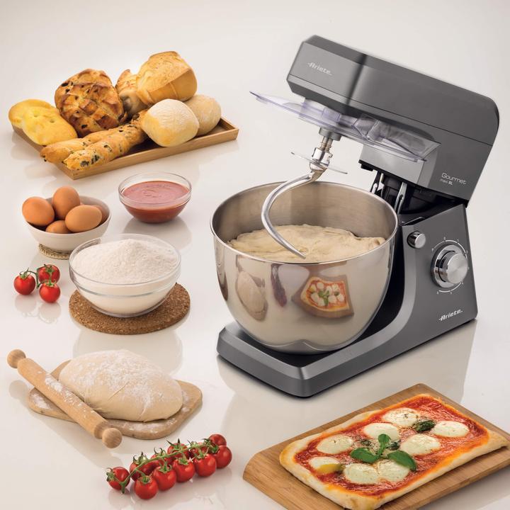 Immagine prodotto Ariete 1575 Gourmet Maxi 8L, Capacità 8L, 1200W, 6 velocità + Pulse, Accessori per vari impasti (1200 W)