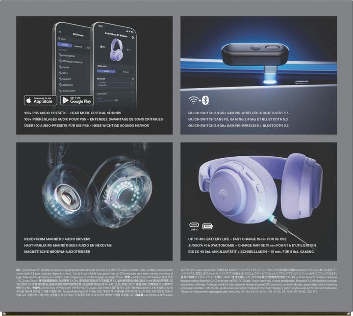 Produktbild SteelSeries Arctis Nova 3PW Lavender (Kabellos)