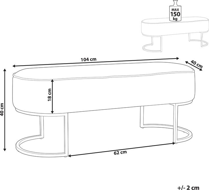 Image du produit Beliani Milry (104 cm)