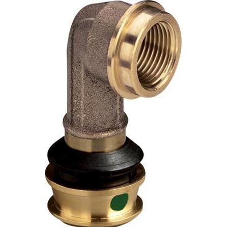Viega, Rohrverbindungstechnik, Raxofix Übergangsbogen 90° 16 x 12" Muffe/Muffe Rotguss (Winkelverbindung)