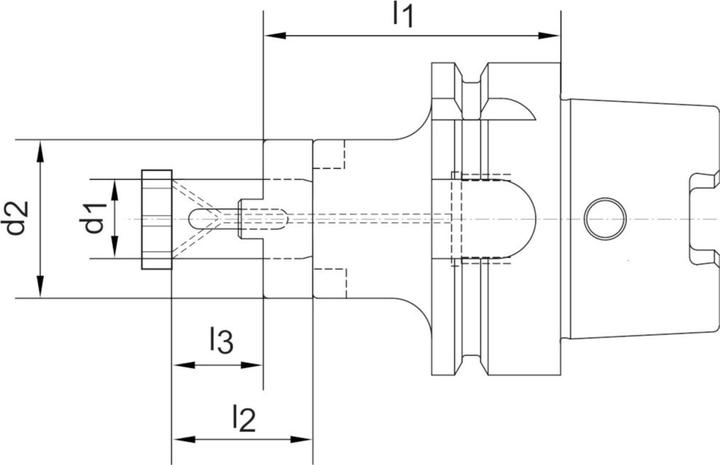 Actual product image Haimer Kombi-Aufsteckfräserdorn DIN69893A HSK-A63 40x70mm