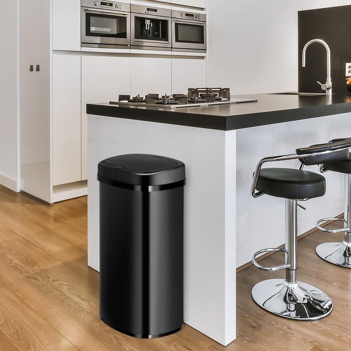 Image du produit Juskys Mülleimer 60L viereckig mit Sensor - Schwarz (60 l)