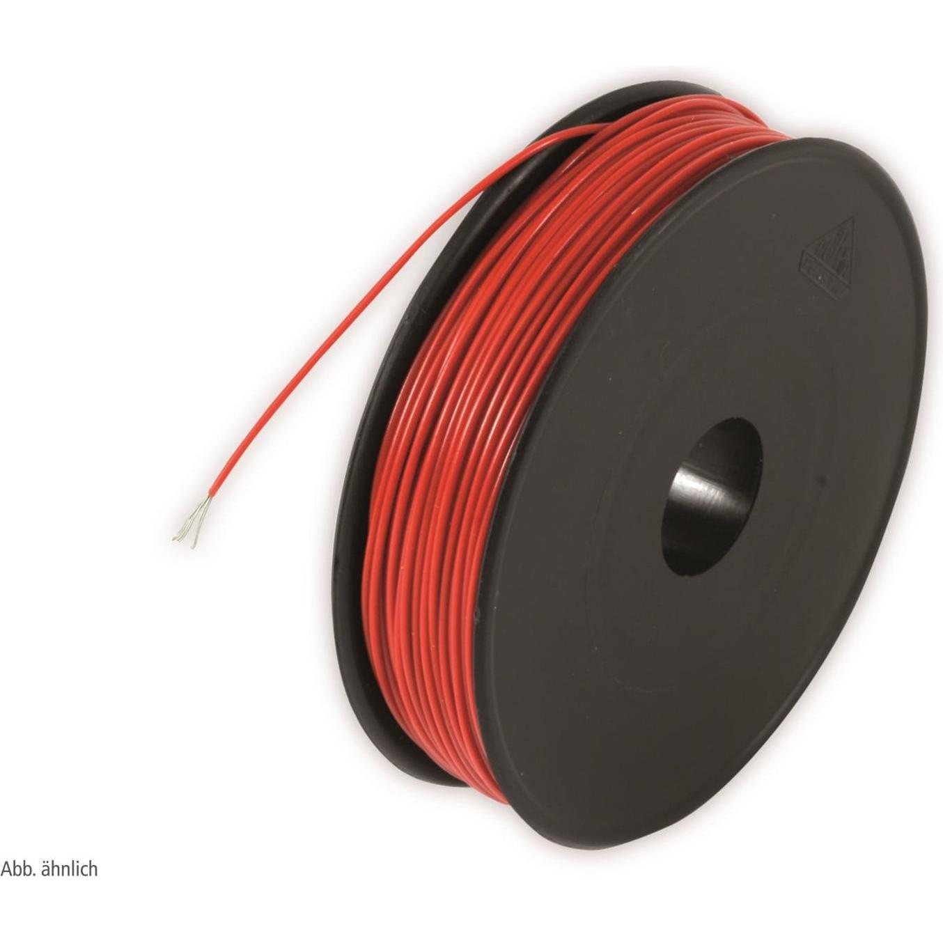 Rautronic, Kabelleitung, Litze, 1x0,75, 100m Spule, rot, LIYV (100 m)