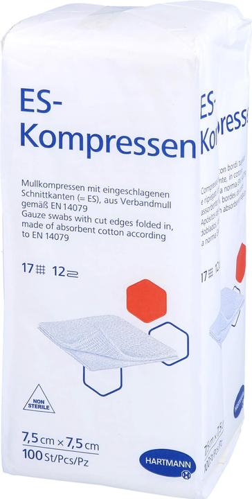 Actual product image Hartmann ES Compresses non-sterile 12x 7.5 x 7.5 cm, 100 Compresses
