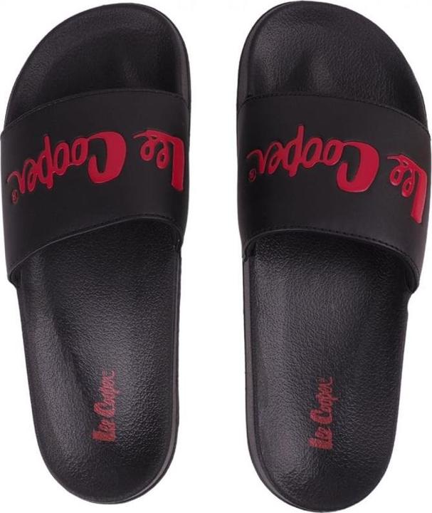 Produktbild Lee Cooper Schwarze und rote Herrenhausschuhe LCW-23-42-1730M (42) (42)