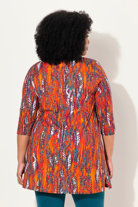 Produktbild Ulla Popken Longshirt, A-Linie, Carree-Ausschnitt, 3/4-Arm (56)