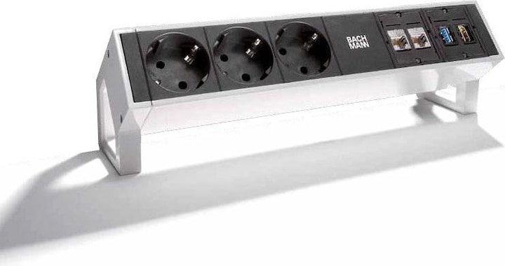 Image du produit Bachmann DESK2 - 3xSchuko, 2xCAT6 & (3 x, TPS18, 1.50 m)