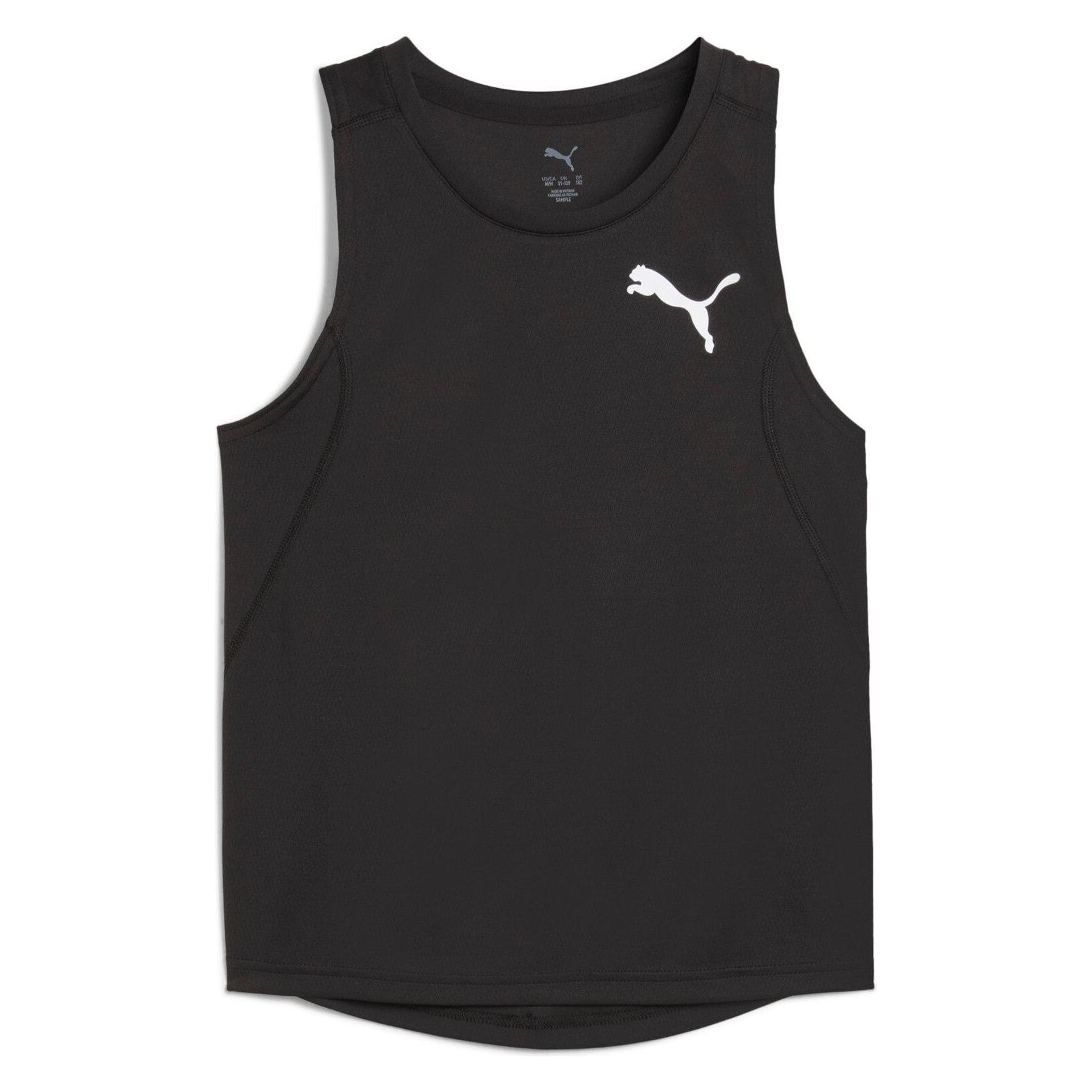 Puma, Jungen, Sportshirt, Y Cross The Line Singlet 3.0 (164), Schwarz, 164