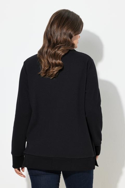 Produktbild Laurasøn Sweatshirt mit hohen Kragen, Langarm, Jaquard Ware (58)