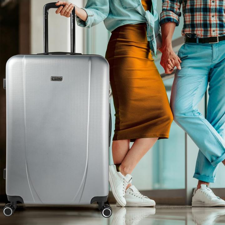 Actual product image Itaca Large ABS Hardshell Suitcase with 4 Wheels and Combination Lock