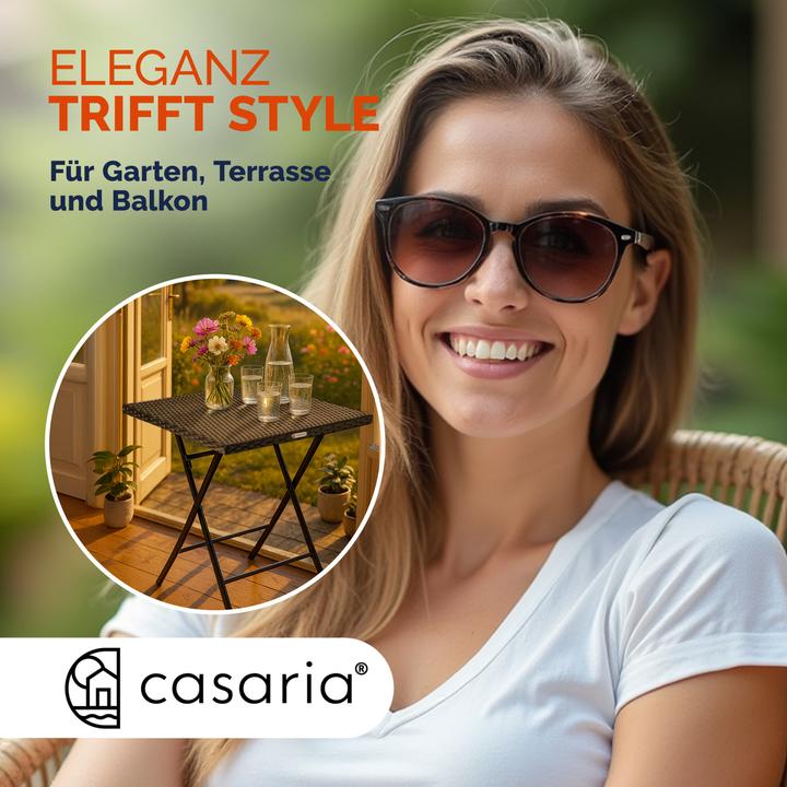 Produktbild Casaria Polyrattan Klapptisch