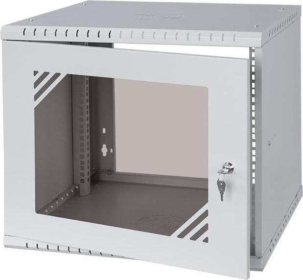 Stalflex Rack Cabinet 19" 9U Glass Door Gray RC19-9U-450GG (9 RU, 19 inch rack)