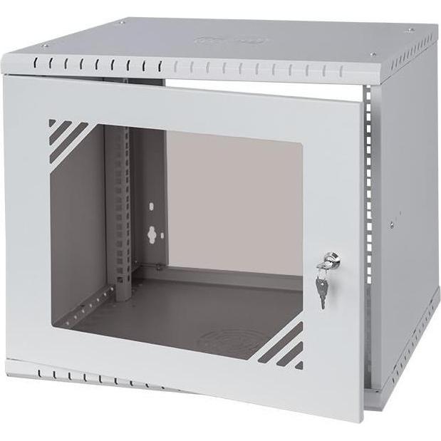 Stalflex Armadio rack 19" 9U con porta in vetro grigio RC19-9U-450GG (Rack da 19 pollici), Armadio rack, Grigio