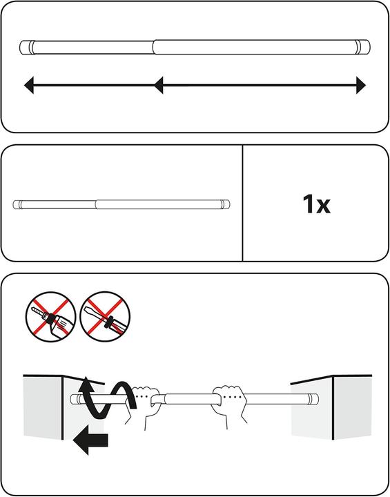 Image du produit Gardinia Barre de tension 125-220cm