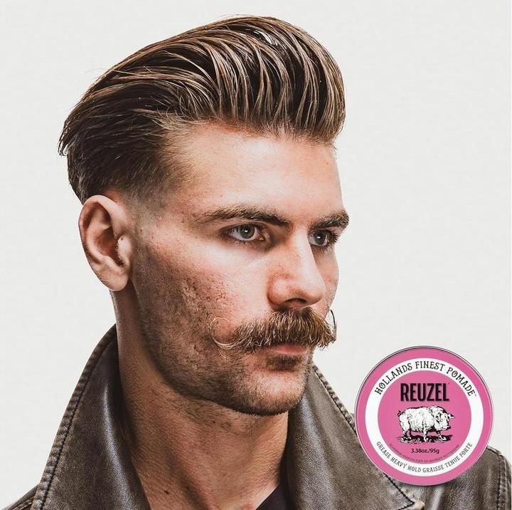 Actual product image Reuzel - Pink Heavy Hold Grease Pomade 113 ml (Hair pomade, Hair wax, 113 ml)