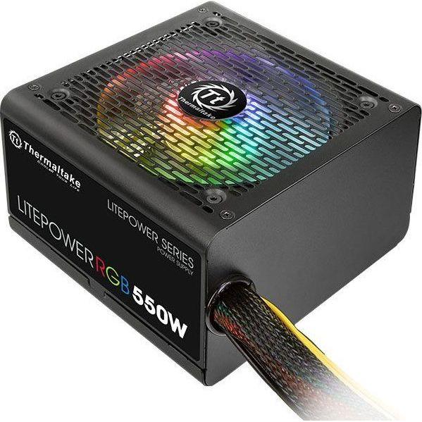 Thermaltake Zasilacz Litepower RGB 550W (PS-LTP-0550NHSANE-1) (550 W), Alimentatore PC, Nero