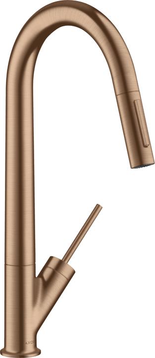 Axor Starck single lever kitchen mixer 270 with pull-out shower