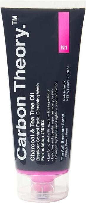 Immagine prodotto Carbon Theory Breakout Control Facial Wash Charcoal and Tea Tree 200ml (Salviette detergenti per il viso, 200 ml)