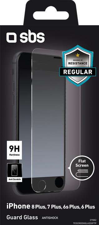 Actual product image SBS Screen protector glass for iPhone 8 Plus/7 Plus/6s Plus/6 Plus (1 pcs., Apple iPhone 6 Plus, Apple iPhone 6s Plus, Apple iPhone 7 Plus, Apple iPhone 8 Plus)