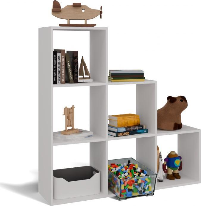 Actual product image Topeshop STEP BIEL 3X3 bookshelf for living room (115 x 38 x 115 cm)