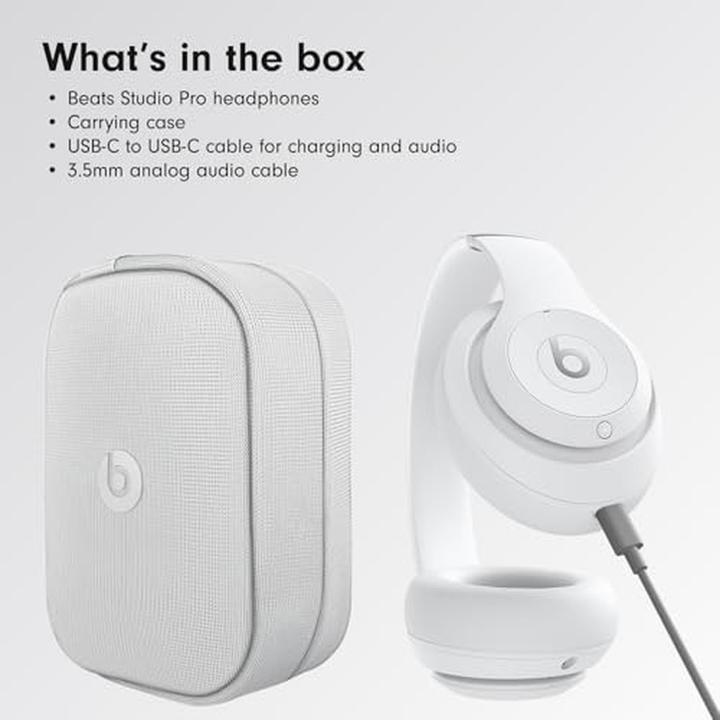 Actual product image Beats Studio Pro Draadloze Koptelefoon Mat Wit (MC2P4ZM/A) (ANC, 40 h, Wireless)