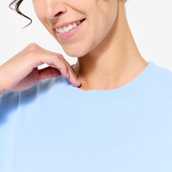 Produktbild Domyos Sweatshirt Damen Schwangerschaftsyoga - hellblau (S)