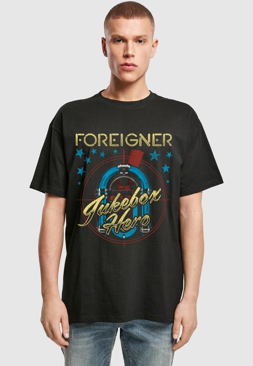 Produktbild Merchcode Foreigner Rock Band - Jukebox Graphic Heavy Oversize Tee - 197349 (L)