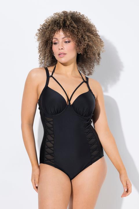 Image du produit Ulla Popken Maillot de bain, à nouer sur la nuque. Bonnets souples avec armatures. (44)
