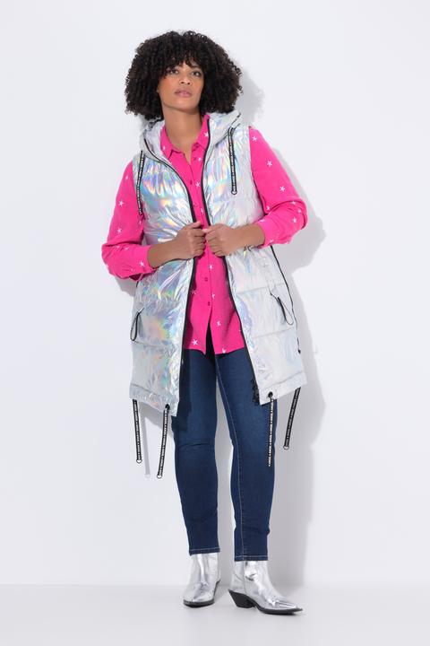 Produktbild Angel of Style Long-Steppweste, A-Linie, Kapuze (56)