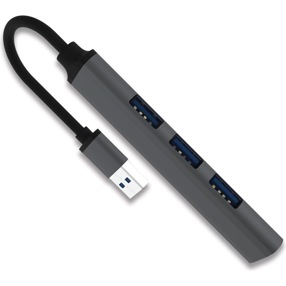 Thumbnail - veho TA-3 USB-A 4 PORT USB-A MINI (USB-A, 3 Ports), Dockingstation + USB Hub, Grau