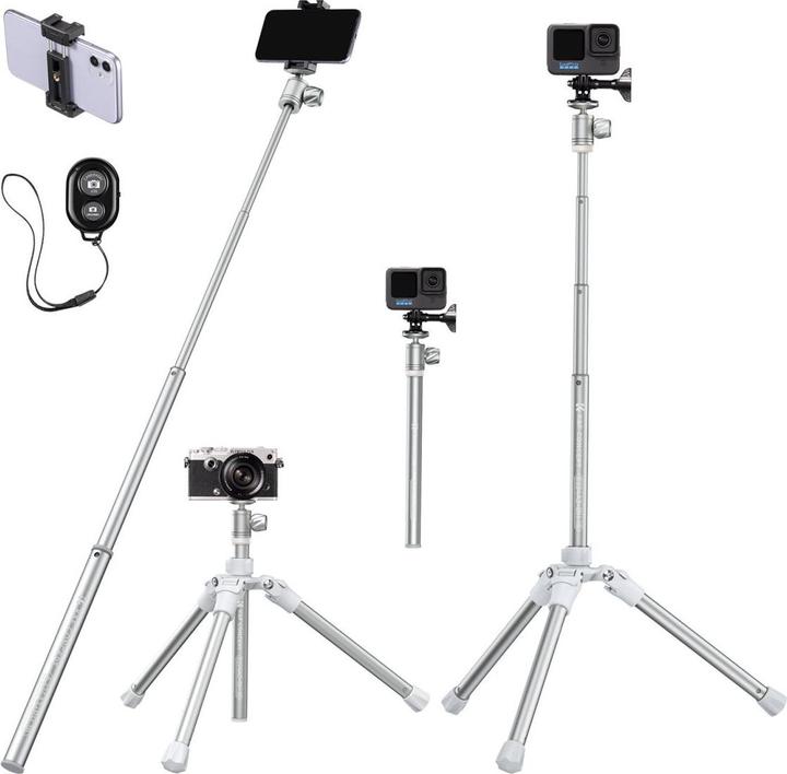 Image du produit K&F Concept E224A3+BH-18 (Argent) Stick à selfie / support pour téléphone portable